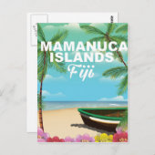 Mamanuca Islands, Fiji  vakantie poster Briefkaart (Voorkant / Achterkant)
