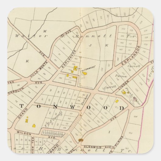 Mamaroneck-stad, New York Vierkante Sticker (Voorkant)