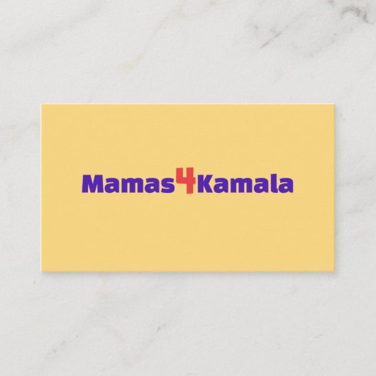 Mamas4Kamala-kaarten Visitekaartje (Voorkant)