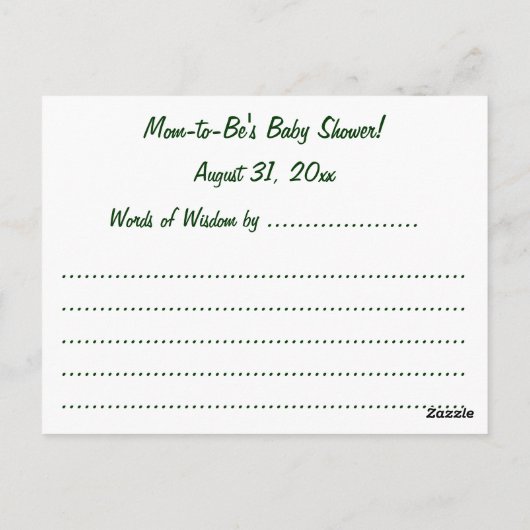 Mama's Advies Kaart,  Kinderen w Speelgoed Treinen Briefkaart (Achterkant)