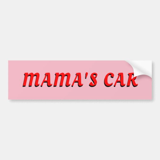 Mama's auto mam cadeau bumpersticker (Voorkant)