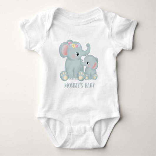 Mama's baby olifant voegt tekst toe romper (Voorkant)