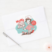 Mama's Bakkerij Retro Stickers — Rond (Envelop)