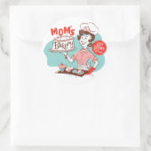 Mama's Bakkerij Retro Stickers — Rond (Tas)