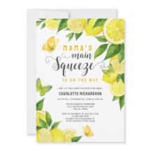 Mama's belangrijkste knijp citroen vlinder Baby sh