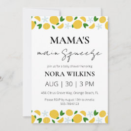 Mama's belangrijkste knijp citrus baby shower uitn kaart