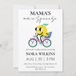 Mama's belangrijkste knijp citrus baby shower uitn kaart