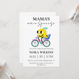 Mama's belangrijkste knijp citrus baby shower uitn kaart