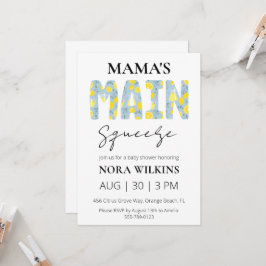 Mama's belangrijkste knijp citrus baby shower uitn kaart