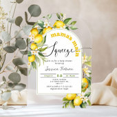 Mamas belangrijkste knijpen citroen citrus baby sh acryl uitnodigingen