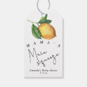 Mama's belangrijkste squeeze Lemon baby shower Cadeaulabel (Voorkant)