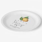 Mama's belangrijkste squeeze Lemon baby shower Papieren Bordje (Gekanteld)