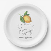 Mama's belangrijkste squeeze Lemon baby shower Papieren Bordje (Voorkant)