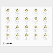 Mama's belangrijkste squeeze Lemon baby shower Ronde Sticker (Vel)