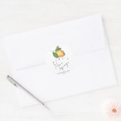 Mama's belangrijkste squeeze Lemon baby shower Ronde Sticker (Envelop)