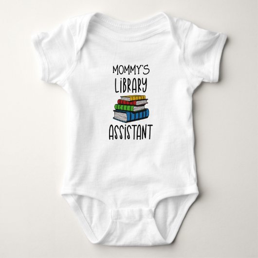 Mama's bibliotheekassistent - bibliothecaris romper (Voorkant)