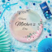 Mama's Bloeiende Viering Bloemen Papieren Bordje (Feest)