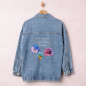 Mama's Blooms: Een Trio van Waterverf Pansies Denim Jacket (Hangar)