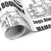 Mama's boekomkoping is altijd op de krap. cadeaupapier (Rol Hoek)
