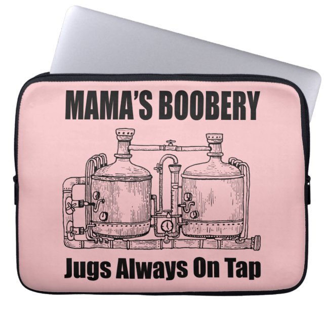 Mama's boekomkoping is altijd op de krap. laptop sleeve (Voorkant)
