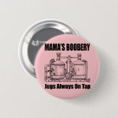 Mama's boekomkoping is altijd op de krap. ronde button 5,7 cm (Voorkant /achterkant)
