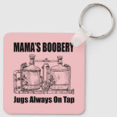 Mama's boekomkoping is altijd op de krap. sleutelhanger (Achterkant)