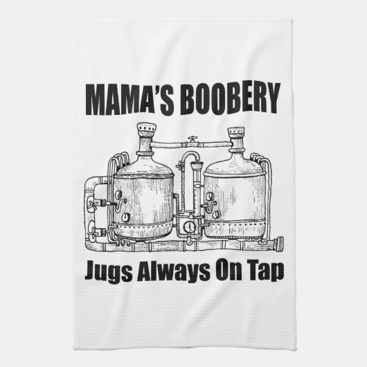 Mama's boekomkoping is altijd op de krap. theedoek (Verticaal)