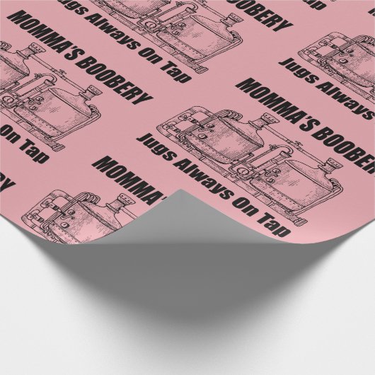Mama's Boobery Jugs Altijd Op Tap Cadeaupapier (Hoek)
