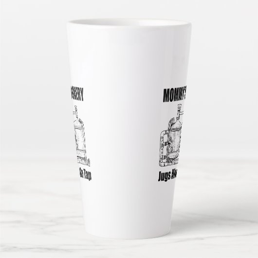 Mama's Boobery Jugs Altijd Op Tap Latte Mok (Voorkant)