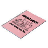 Mama's Boobery Jugs Altijd Op Tap Notitieboek (Linkerzijde)
