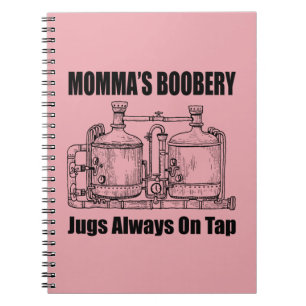 Mama's Boobery Jugs Altijd Op Tap Notitieboek