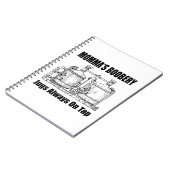 Mama's Boobery Jugs Altijd Op Tap Notitieboek (Linkerzijde)