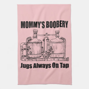 Mama's Boobery Jugs Altijd Op Tap Theedoek