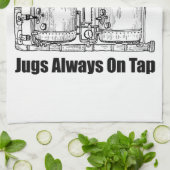 Mama's Boobery Jugs Altijd Op Tap Theedoek (Gevouwen)