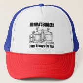 Mama's Boobery Jugs Altijd Op Tap Trucker Pet (Voorkant)