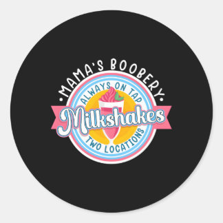 Mama's Boobery Milkshake Borstmelk Bar I Borst Ronde Sticker