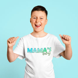 Mama's Boy bijpassende groene kleur Boy's T-Shirt