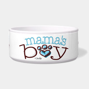 Mama's Boy Blue Paw Print Heart Voerbakje