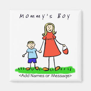 Mama's Boy - Moeder and Son Blonde Family Magnet