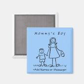Mama's Boy - Moeder and Son Custom Family Magnet (Voorkant / Achterkant)