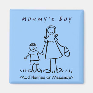 Mama's Boy - Moeder and Son Custom Family Magnet