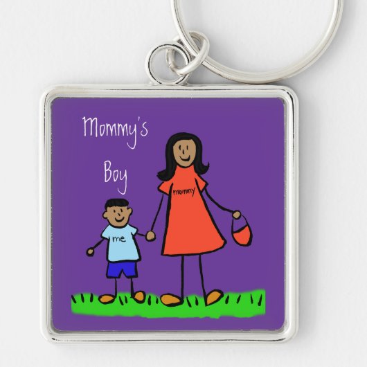 Mama's Boy Moeder and Son Custom Family Sleutelhan Sleutelhanger (Voorkant)