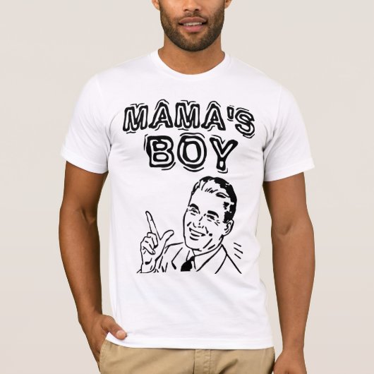 MAMA'S BOY SON MANNEN T-SHIRTS (Voorkant)