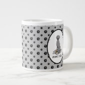 Mama's Boy Weimaraner (grijs 1) speelgoedhond mama Grote Koffiekop (Voorkant rechts)