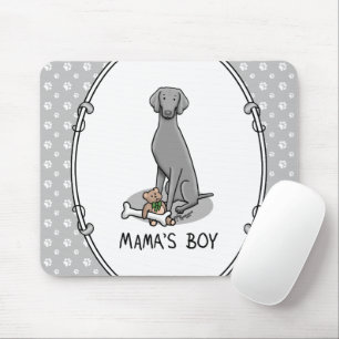 Mama's Boy Weimaraner (grijs 1) speelgoedhond mama Muismat