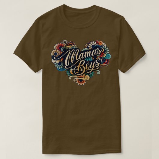 Mamas Boys VIGNETTE  KLEUR T-shirt (Design voorkant)
