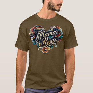 Mamas Boys VIGNETTE  KLEUR T-shirt
