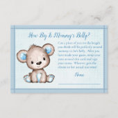 Mama's buik maat schattig bruin Beer Baby shower s Informatiekaartje (Voorkant)