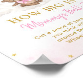 mama's buik spel meisje teddy beer ballonnen teken poster (Hoek)