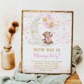 mama's buik spel meisje teddy beer ballonnen teken poster